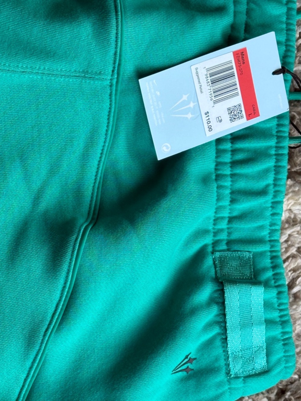 Nike Nocta Pant Fleece Neptune Green/Black NEW WITH TAGS - Picture 3 of 10
